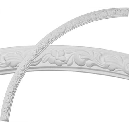 Ekena Millwork 49 1/4"OD x 45 1/4"ID x 2"W x 7/8"P Sussex Floral Ceiling Ring (1/4 of complete circle) CR49SU